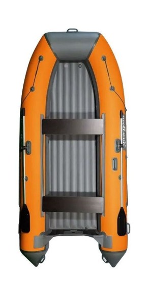Надувная лодка ПВХ, RiverBoats RB 350 НДНД, серо-оранжевый Надувная лодка ПВХ, RiverBoats RB 350 НДНД, серо-оранжевый