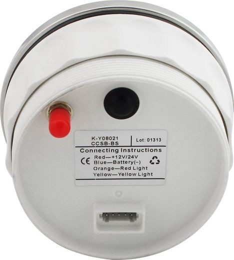 GPS-спидометр электронный, черный циферблат, нержавеющий ободок, выносная антенна, д. 85 мм, Marine Rocket