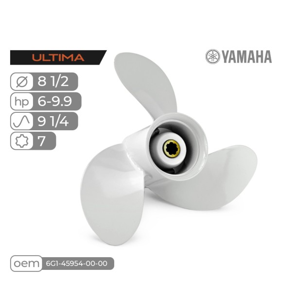 Винт гребной Skipper Ultima для Yamaha 6-9.9HP алюминиевый, диаметр 8 1/2", шаг 9 1/4"