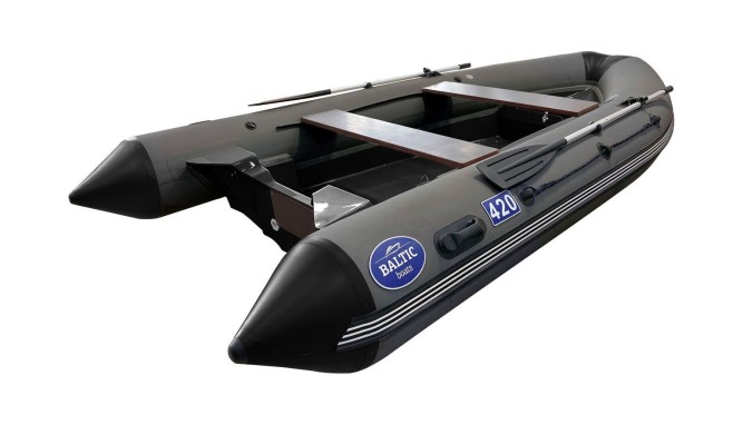 Лодка РИБ (RIB) Baltic Boats Аполлон 420Z, серый/черный, корпус черный