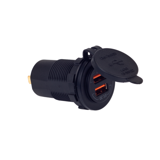 Разъем USB Skipper 5В 2,4А+QC3.0