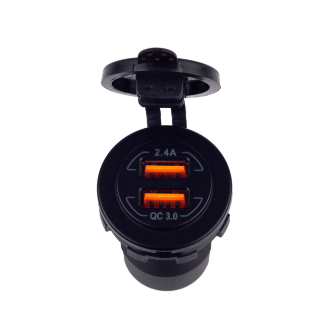 Разъем USB Skipper 5В 2,4А+QC3.0