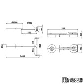 Тележка для транспортировки лодки складная