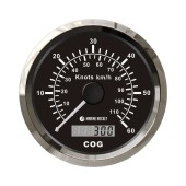 GPS-спидометр аналоговый 0-60 узлов, черный циферблат, нержавеющий ободок, выносная антенна, д. 85 мм, Marine Rocket GPS-спидометр аналоговый 0-60 узлов, черный циферблат, нержавеющий ободок, выносная антенна, д. 85 мм, Marine Rocket