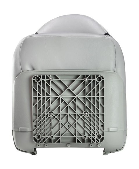 Кресло мягкое складное, обивка винил, цвет серый/черный/угольный, Marine Rocket