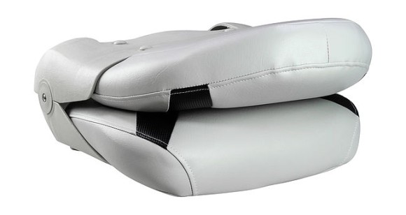 Кресло мягкое складное, обивка винил, цвет серый/черный/угольный, Marine Rocket