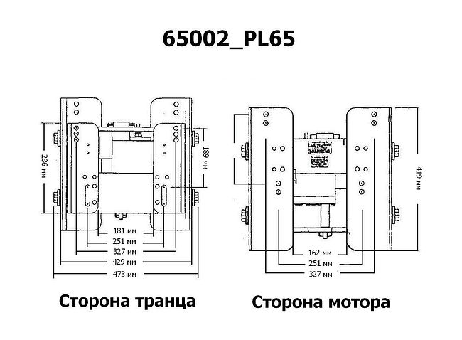 Подъёмник мотора гидравлический 50-300 л.с. вертикальный, скоростной (Power-Lift) с указателем