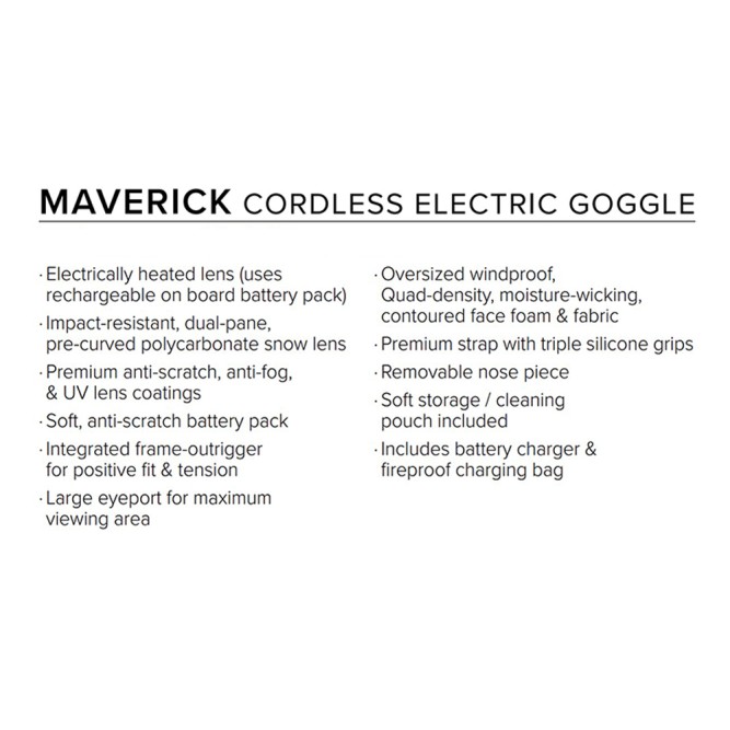 Очки FXR Maverick Cordless с подогревом Black Ops