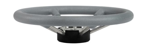 Рулевое колесо LEADER TANEGUM серый обод серебряные спицы д. 330 мм