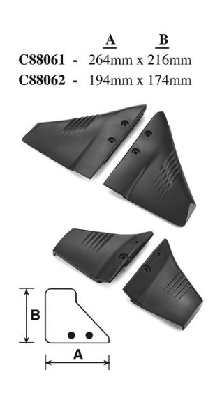 Гидрокрыло 264х216 мм с крепежом, 8-100 л.с.