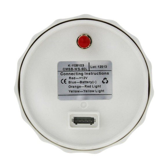 GPS-спидометр аналоговый 0-60 узлов, белый циферблат, нержавеющий ободок, выносная антенна, д. 85 мм, Marine Rocket