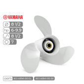 Винт гребной  Skipper для Yamaha 6-9,9HP алюминиевый, диаметр - 8 1/2", шаг 8 1/2"