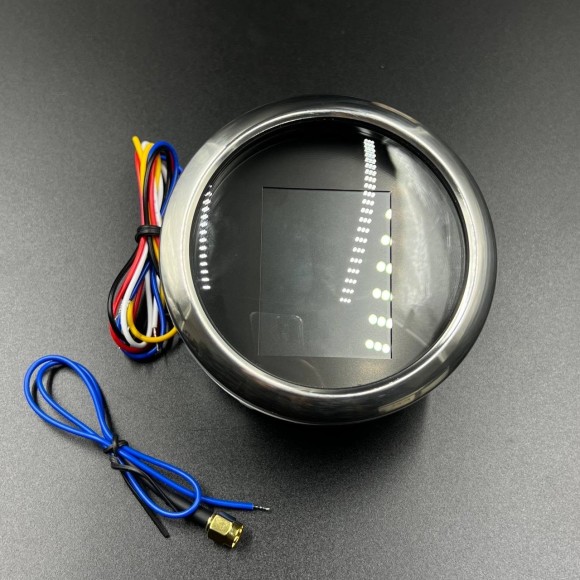 Прибор многофункциональный электронный 6в1 (д.85мм; черный, хромированный ободок) (DEPO)