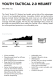 Детский шлем 509 Tactical 2.0 детский Black Camo, YSM