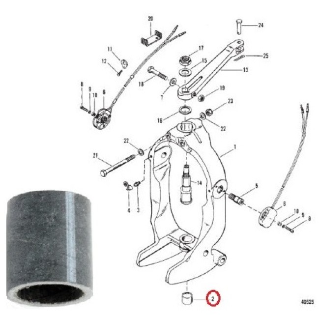 Втулка пластиковая MERCRUISER BRAVO I-II-III (23-99352) (Quicksilver)