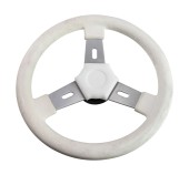 Рулевое колесо ELBA обод белый, спицы серебрянные д.320 мм, уценённое
