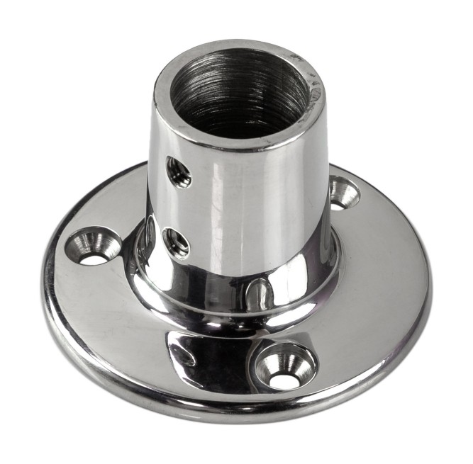 Основание стойки леера 7/8"(22,2 мм), 90 град, круглое