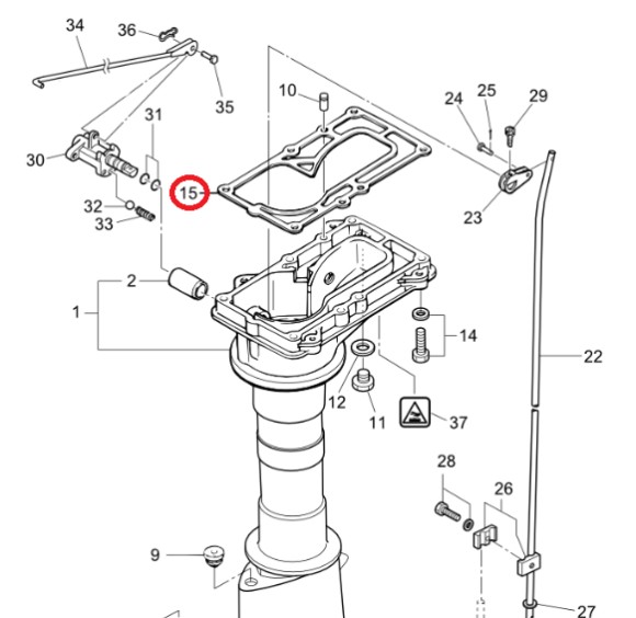 Прокладка дейдвуда Tohatsu MFS5-6 (27-8035089) (PREMARINE)