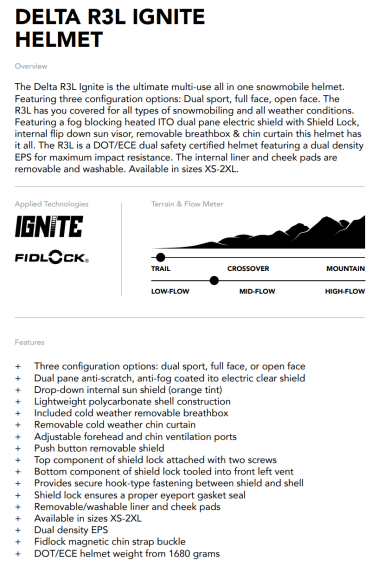 Шлем 509 Delta R3L с подогревом Black Camo, MD Шлем 509 Delta R3L с подогревом Black Camo, MD
