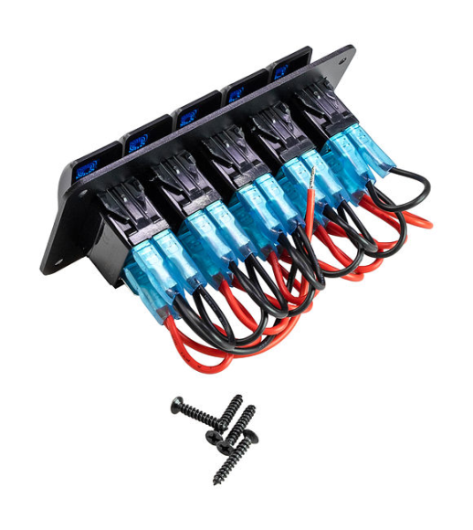 Панель бортового питания 5 переключателей Панель бортового питания 5 переключателей