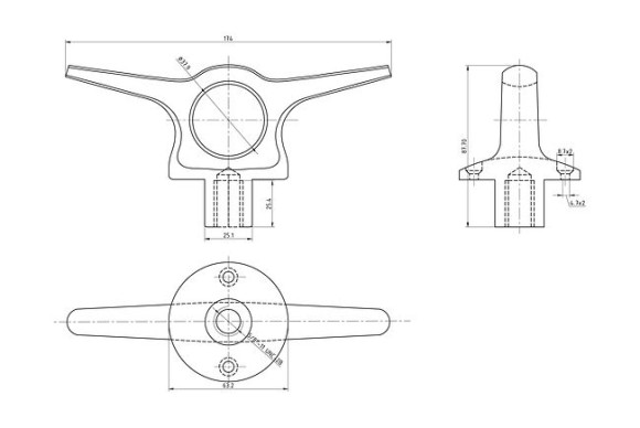 Утка-рым 7" (178 мм) Утка-рым 7" (178 мм)