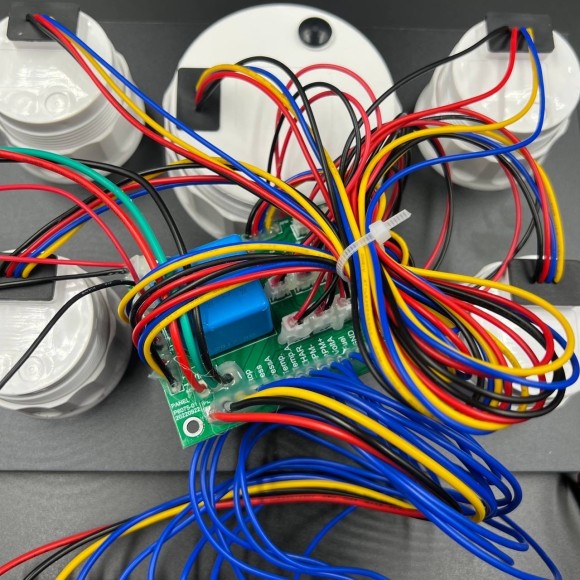 Прибор многофункциональный электронный 5в1 (д.85мм; черный, хромированный ободок) (DEPO) Прибор многофункциональный электронный 5в1 (д.85мм; черный, хромированный ободок) (DEPO)