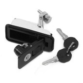 Замок врезной черный SUNFINE 80x35мм