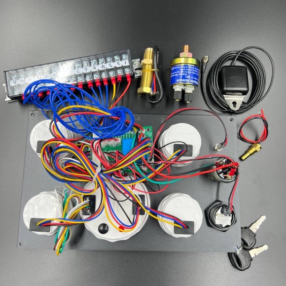 Прибор многофункциональный электронный 6в1 (д.85мм; черный, хромированный ободок) (DEPO) Прибор многофункциональный электронный 6в1 (д.85мм; черный, хромированный ободок) (DEPO)