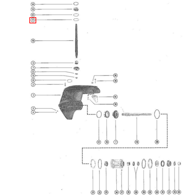 Кольцо резиновое MERCRUISER (25-54030; F523555) (Quicksilver)