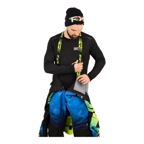 Комбинезон FXR Helium без утеплителя Blue-Hi Vis Fade/Inferno, S Комбинезон FXR Helium без утеплителя Blue-Hi Vis Fade/Inferno, S