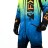 Комбинезон FXR Helium без утеплителя Blue-Hi Vis Fade/Inferno, S