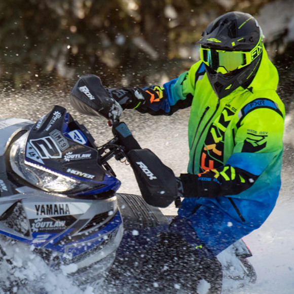 Комбинезон FXR Helium без утеплителя Blue-Hi Vis Fade/Inferno, S