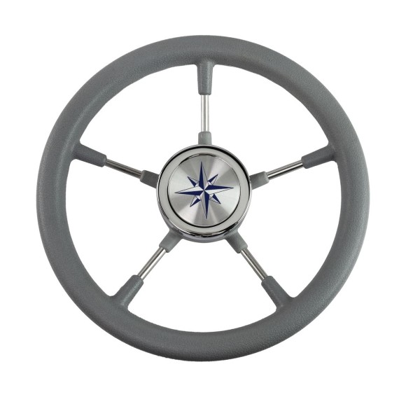 Рулевое колесо RIVA RSL обод серый, спицы серебряные д. 320 мм