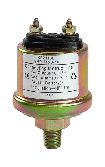 Датчик давления масла 0-10 бар, аварийная сигнализация 0.8 бар, резьба NPT1/8, Marine Rocket