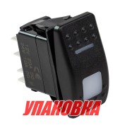 Переключатель трехпозиционный (ON)-OFF-(ON) 12В/20А 5р с подсветкой (упаковка из 50 шт.)