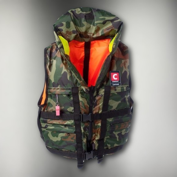 Жилет спасательный двухсторонний «COMFORT CAPTAIN» Средний (до 80кг)  светоотражающий, взрослый