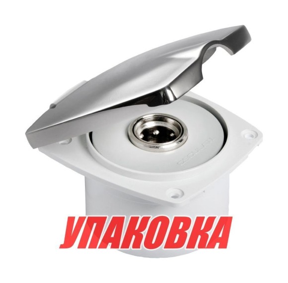 Короб с быстроразъемным штуцером, квадратный, хромированный (упаковка из 4 шт.)