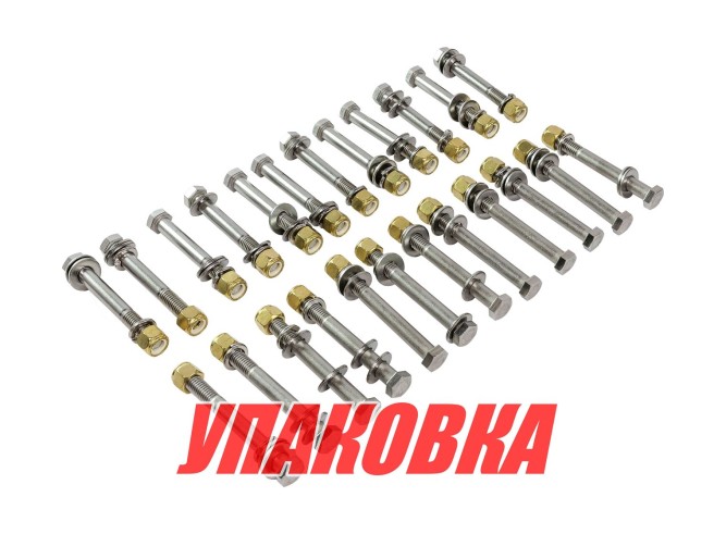 Комплектов болтов для установки подъемника Double Jac для 2-х моторов на катер (8x4", 8x4.5") (упаковка из 3 шт.)