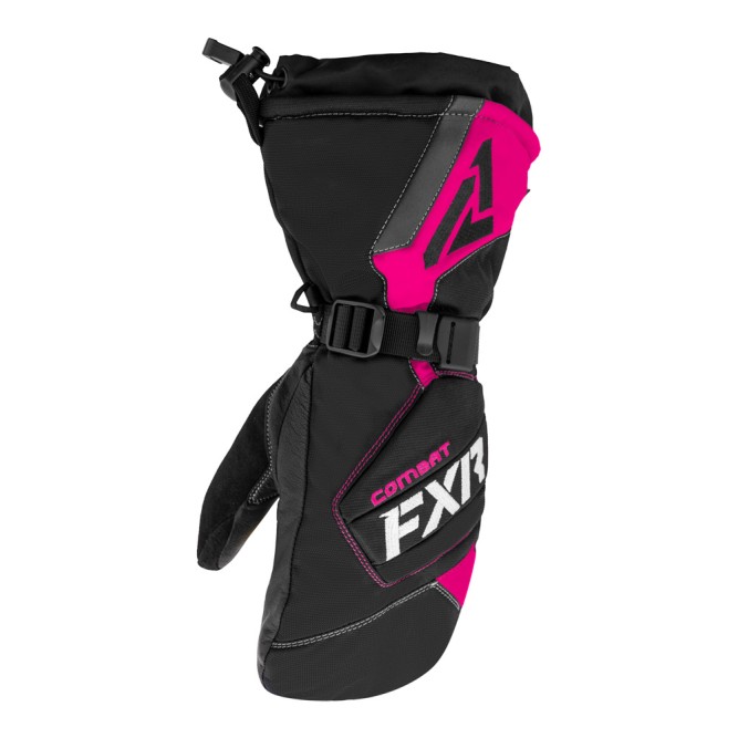 Рукавицы FXR Combat с утеплителем Black/Fuchsia, XS