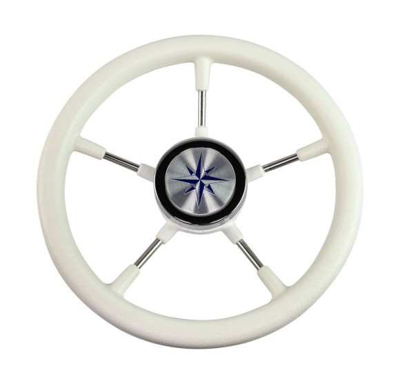 Рулевое колесо RIVA RSL обод белый, спицы серебряные д. 320 мм