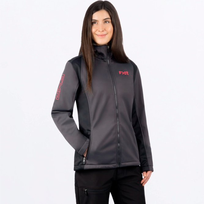 Куртка FXR Pulse Softshell без утеплителя Asphalt/Razz, S