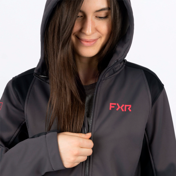 Куртка FXR Pulse Softshell без утеплителя Asphalt/Razz, S