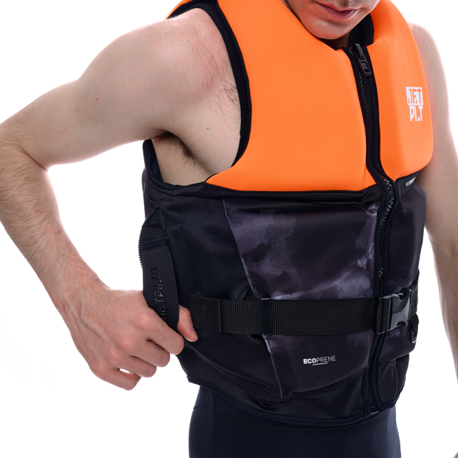 Жилет страховочный JetPilot 3SXTY Hyperflex S-grip Eco Vest Char/Orange, 4XL