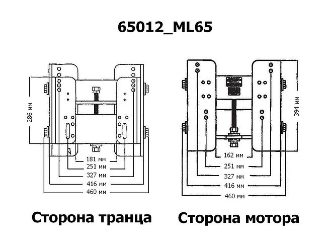 Подъёмник мотора ручной вертикальный 50-300 л.с. вынос 140 мм (Manual-Lift), CMC