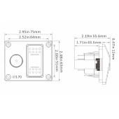Панель управления для осушительного насоса с сигнализацией (ручной-выкл-авто) 12/24В, пластик