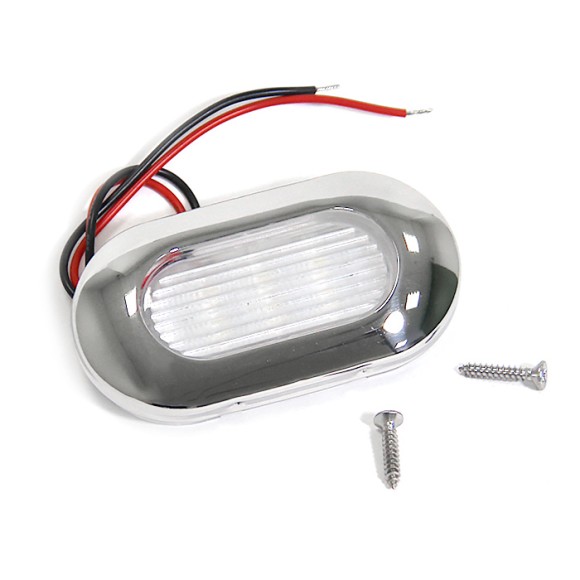 Светильник для подсветки палуб и трапов светодиодный, белый холодный свет, нерж. сталь Светильник для подсветки палуб и трапов светодиодный, белый холодный свет, нерж. сталь
