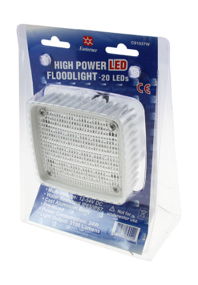 Прожектор светодиодный 20 диодов, 2100 лм, 12-54 В