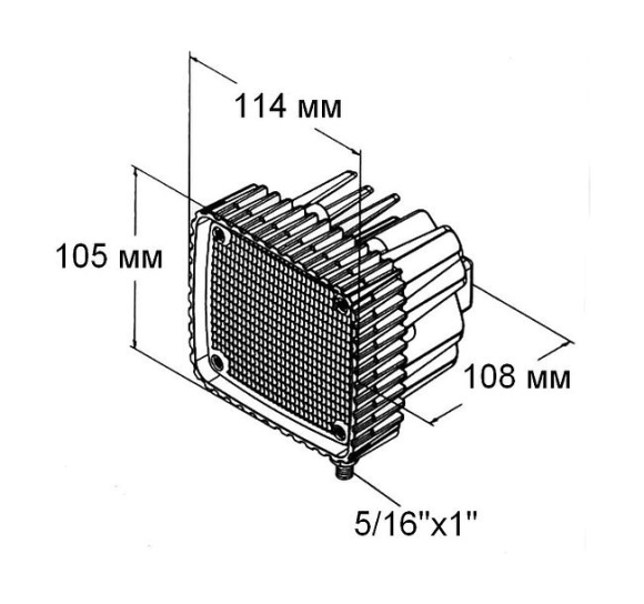 Прожектор светодиодный 20 диодов, 2100 лм, 12-54 В