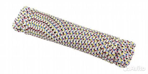 Шнур полипропиленовый плетеный d 6 мм, L 20 м Шнур полипропиленовый плетеный d 6 мм, L 20 м