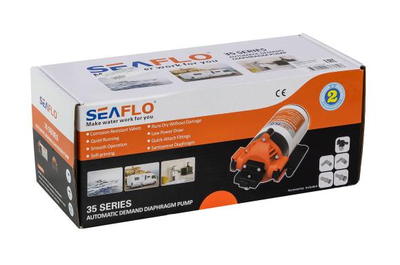 Помпа водоподающая мембранная SeaFlo, 12 В, 5.5 л/мин, 5.5 бар, 7 А